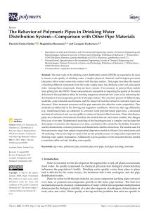 Polymeric Pipes in Drinking Water Systems