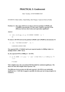 Coalescent Theory SNP Analysis Practical