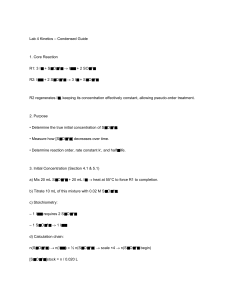 Chemical Kinetics Lab Guide