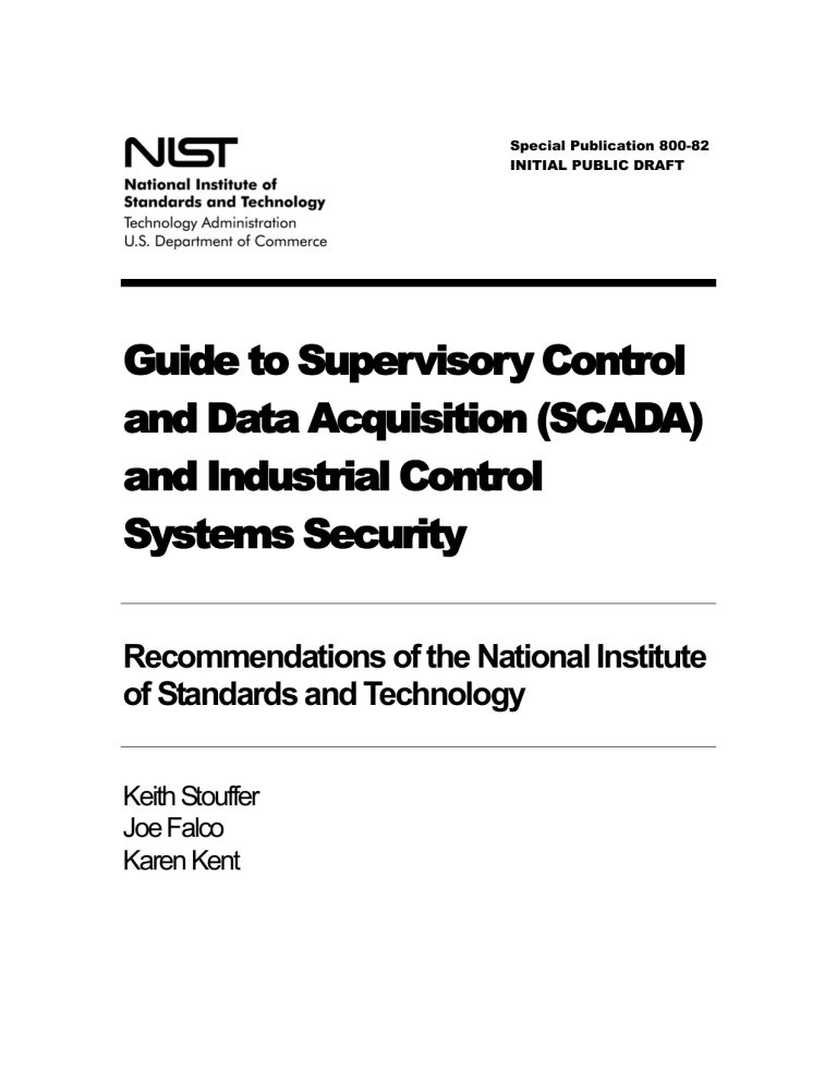 NIST Guide to SCADA and ICS Security