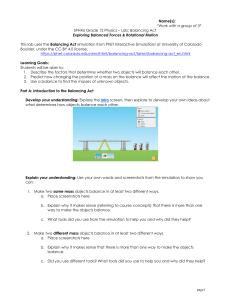 Physics Lab: Balancing Forces & Motion