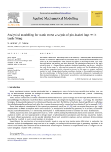 Stress Analysis of Pin-Loaded Lugs