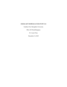 Jainism & Catholicism on End-of-Life Care