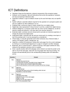 ICT Definitions and Software Types Guide