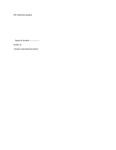 Chemistry Project on Ibuprofen Analysis