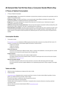 Theory of Optimal Consumption Guide