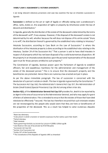 Intestate Succession Law in Uganda