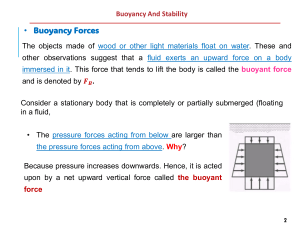 Buoyancy and Stability in Fluid Mechanics