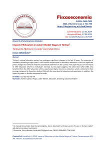 Education's Impact on Wages in Turkey