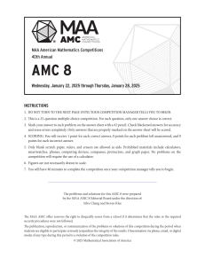 2025 AMC 8 Math Competition Problems