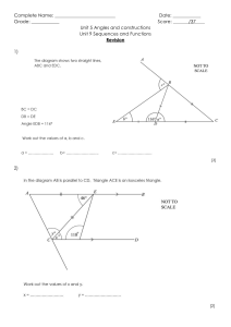 Angles, Constructions & Sequences Worksheet