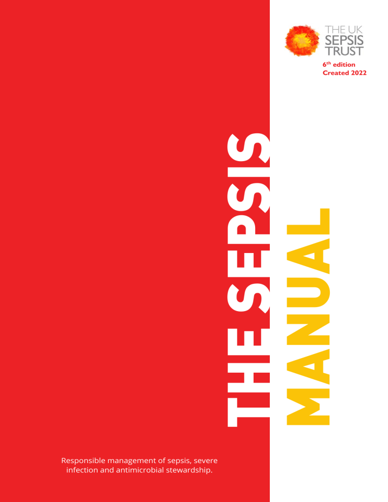 Sepsis Lettering The Sepsis Manual 6th Edition