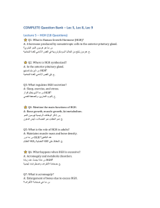 Question Bank: HGH, Neural Networks & Learning Rules