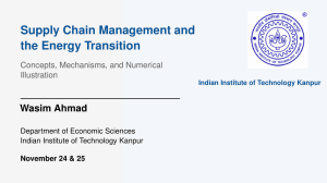 Supply Chain Management & Energy Transition