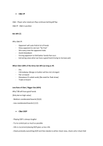 Poker Strategy Guide: CBetting, 3Bets, and BB Defense