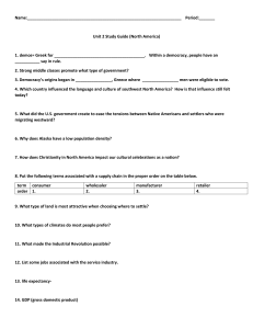 Unit 2 North America Study Guide