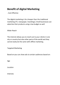 Benefits of Digital Marketing