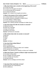 Ender's Game Quiz Chapters 1-4