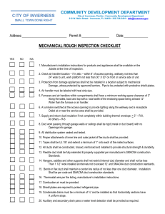 Mechanical Rough Inspection Checklist