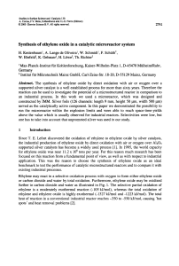 Ethylene Oxide Synthesis in Catalytic Microreactor