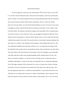 Coke Ad Analysis Assignment