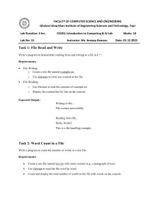 C++ File Handling Lab Assignment