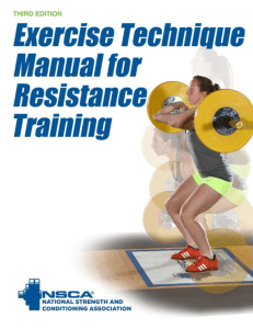 NSCA Resistance Training Exercise Manual