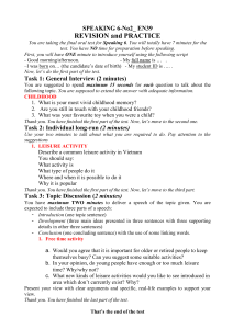 Speaking 6 Final Oral Test Script