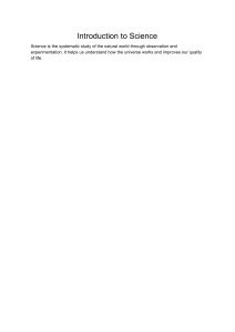 Introduction to Science Guide