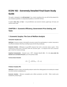 ECON 102 Final Exam Study Guide