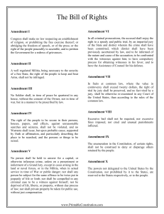 6th Amendment Worksheet: Rights of the Accused