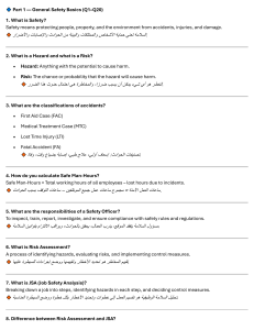 Workplace Safety Q&A Guide