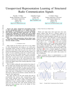 Unsupervised Learning of Radio Signals