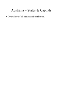 Australia States and Capitals List