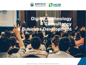 Digital Technology Consultancy Course Outline