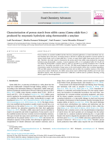 Porous Canna Starch Enzymatic Hydrolysis Study