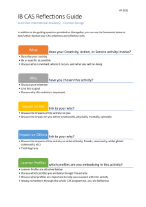 IB CAS Reflections Guide