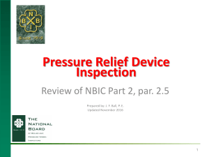 Pressure Relief Device Inspection Guide