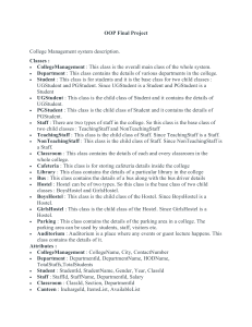 OOP College Management System Project