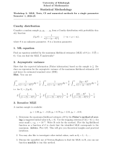 MLE for Cauchy Distribution Workshop