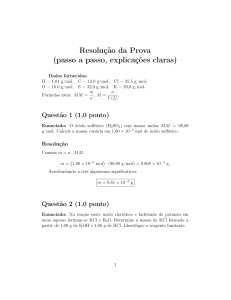 Resolu&ccedil;&atilde;o de Qu&iacute;mica: Passo a Passo