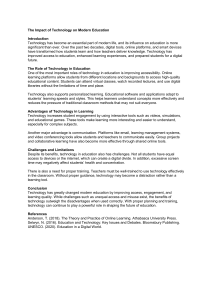 Impact of Technology on Modern Education