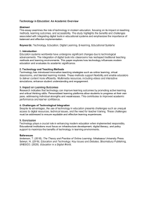 Technology in Education: Academic Overview