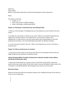 Behavior Analysis Mentorship & Ethics Guide