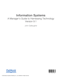 Information Systems: Manager's Guide to Technology