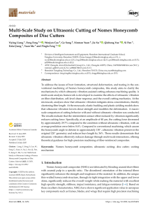 Ultrasonic Cutting of Nomex Honeycomb Composites