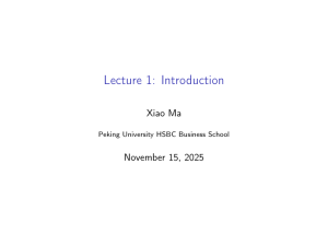 Macroeconomic Growth Lecture