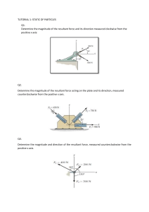 Statics of Particles Problem Set