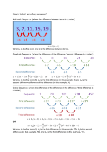 Find nth Term of Sequences Guide