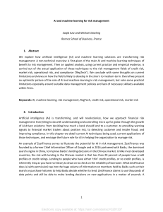 AI and Machine Learning for Risk Management